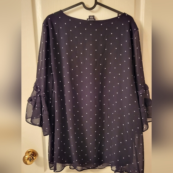 Torrid polka dot bell sleeve blouse - Picture 4 of 4